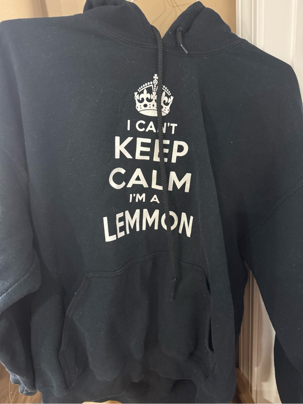 Black Graphic Hoodie Sweatshirt - I Can't Keep Calm I'm a Lemmon (CL-5)